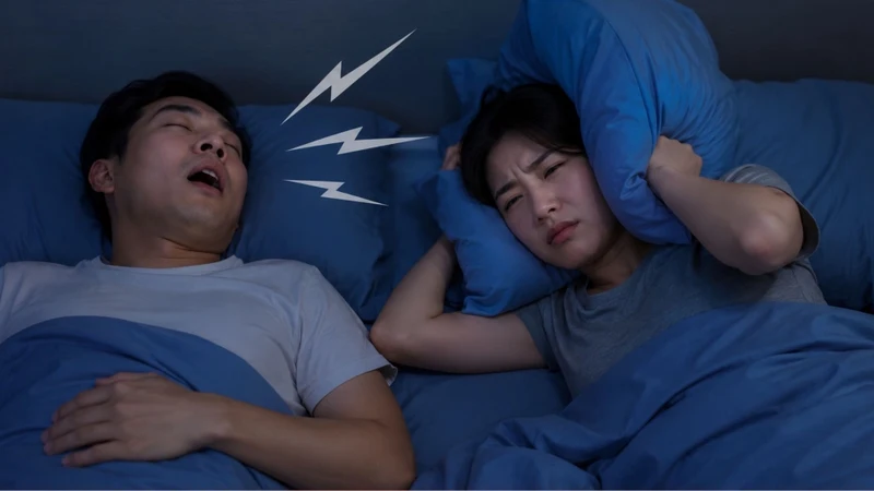 Ngủ cạnh người ngáy thường xuyên có thể làm gián đoạn giấc ngủ