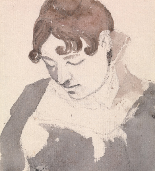 A Young Woman Looking Down