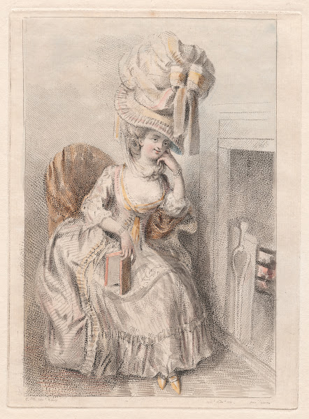 Young Woman by a Fire Reading a Book 1778
