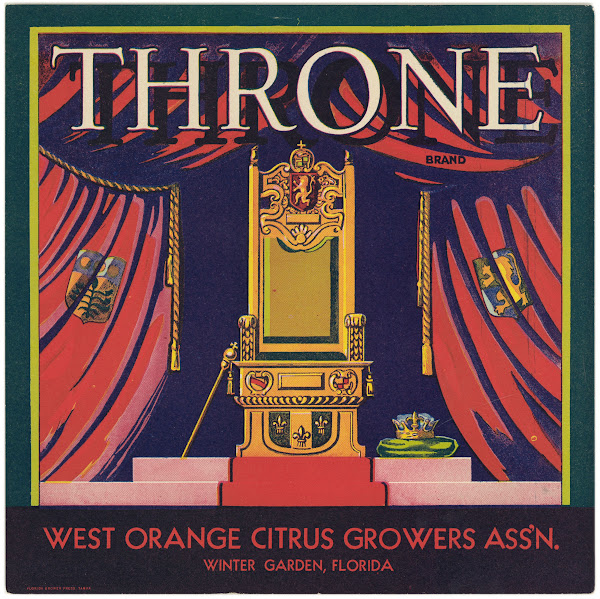 Throne Brand Citrus Label 1930s