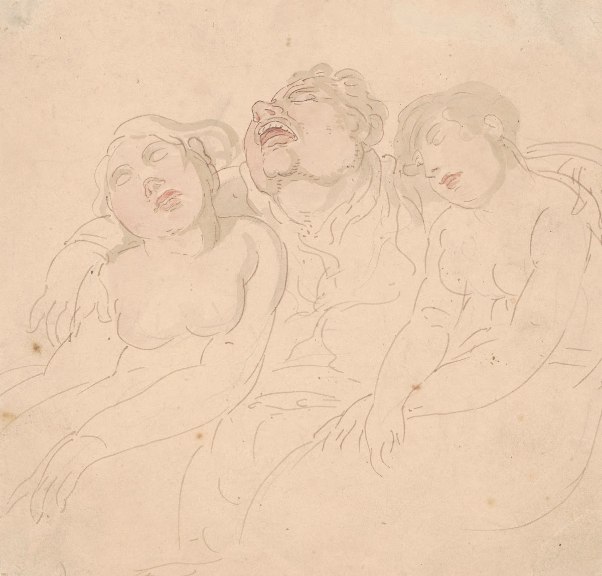 Three sleeping figures ca 17801825