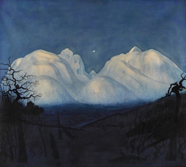Winter Night in the Mountains