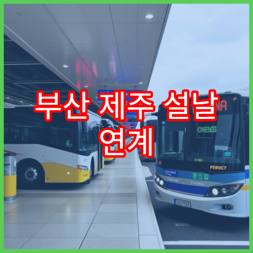 부산 제주 설날 연계 교통 버스 항공 예매 방법