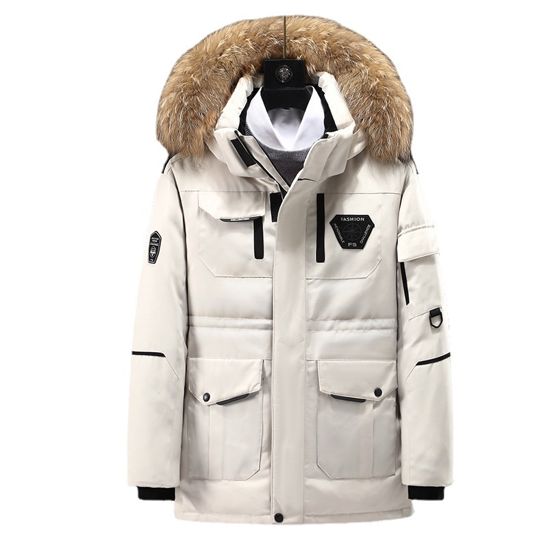 Padded Men's Down Jacket with Collar