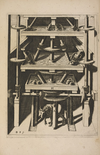 Fig CXLIX Trochlea sextuplex cum quatuor antliis 1662