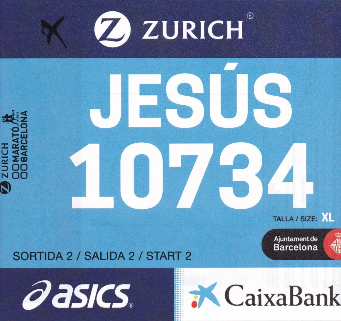 Dorsal de Marató Barcelona