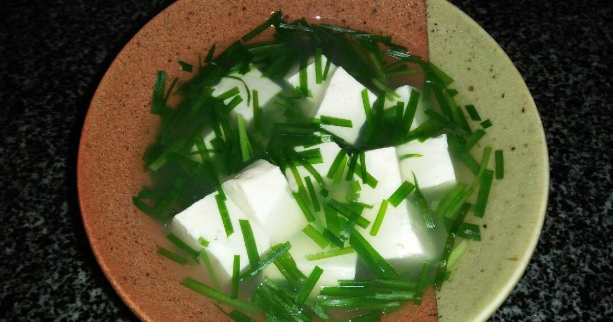 Canh hẹ đậu hũ