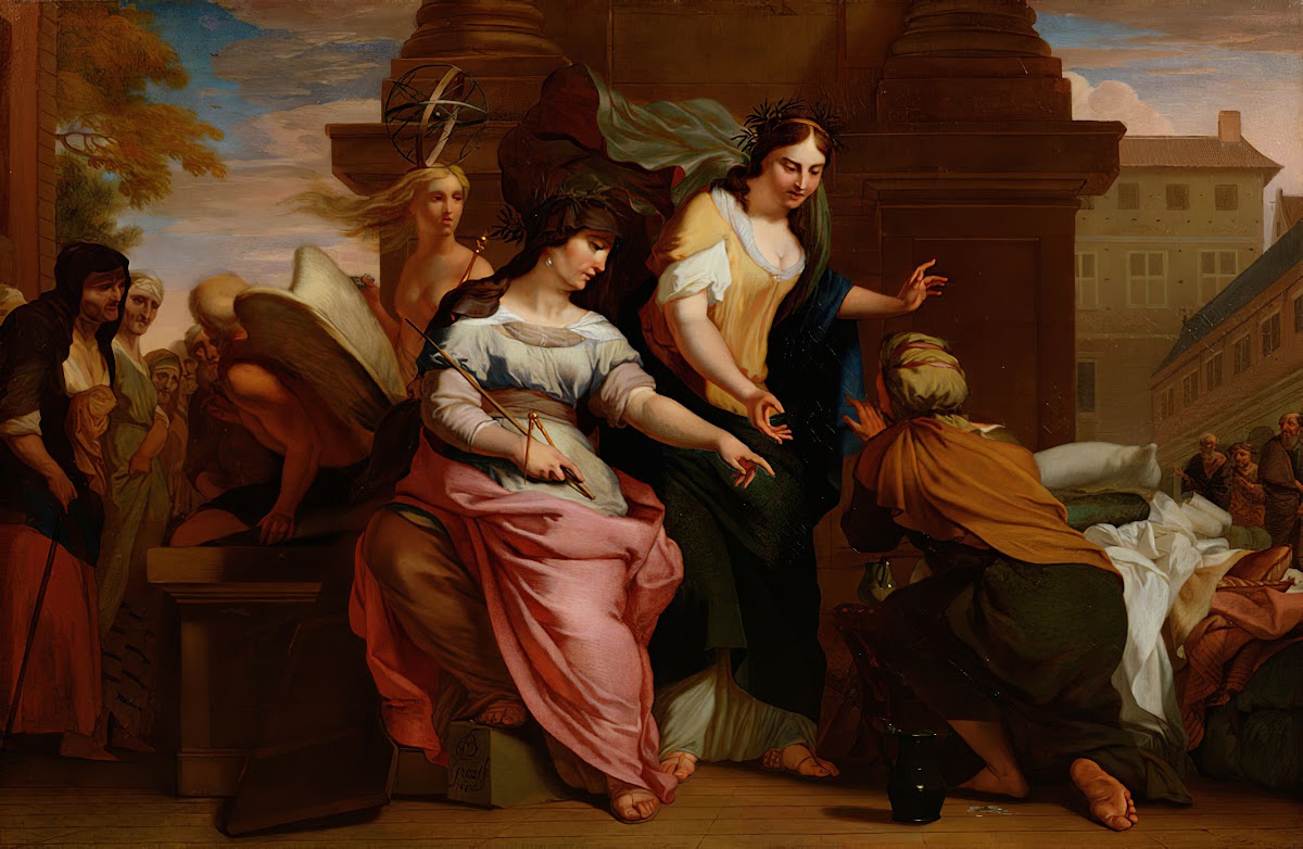 Allegory of Care in the Old Mens and Womens Hospital 1685