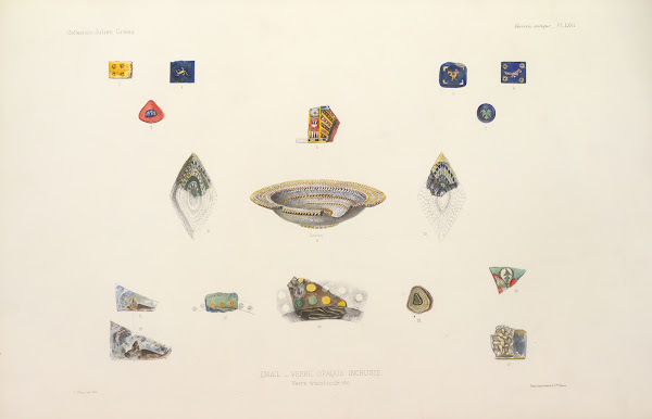Collection Julien Greau Verrerie antique emaillerie et poterie appartenant a M J