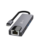 Xtech 5-in-1 USB-C® RJ-45 Hub