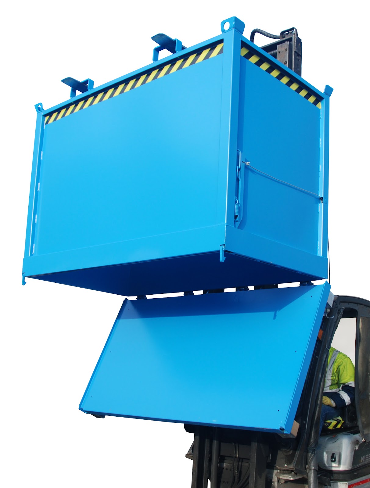 Bodemklepcontainer FB 2000, gelakt, Lichtblauw