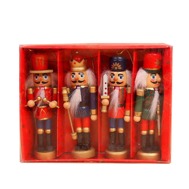 Nutcracker Soldier Set, 12 cm, Wood, Hand-Painted