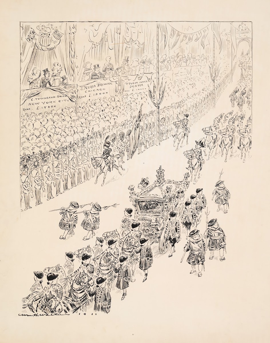 Americans along the line of march attracted considerable attention 1911