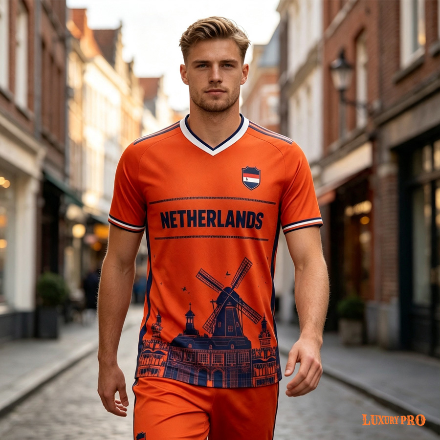 AOP MEG Raglan Sleeve V-neck Football Jersey