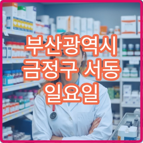 부산광역시 금정구 서동 일요일 약국 운영 시간