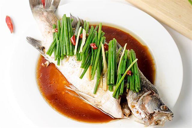Cá Hấp Gừng Hành