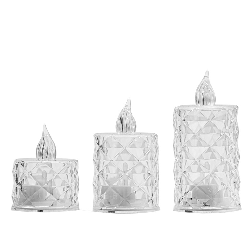 LED pillar candle, wavy edge