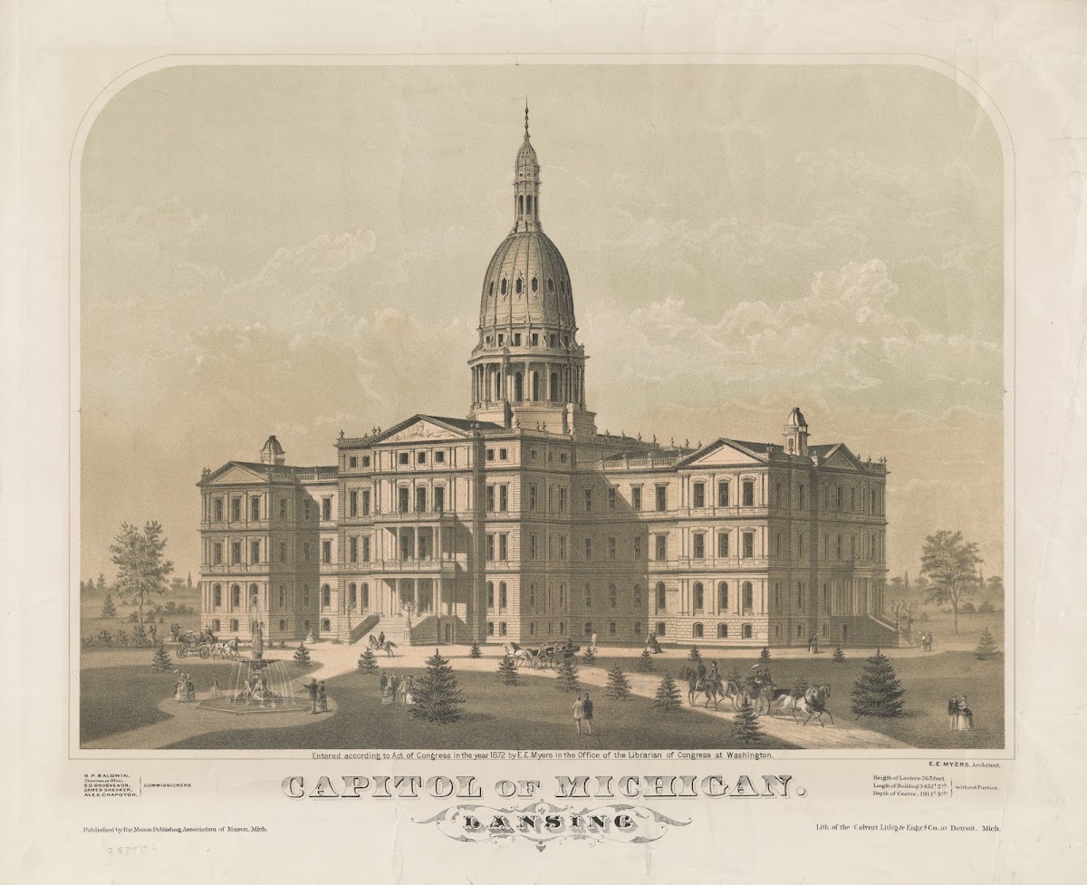 Capitol of Michigan Lansing 19th century