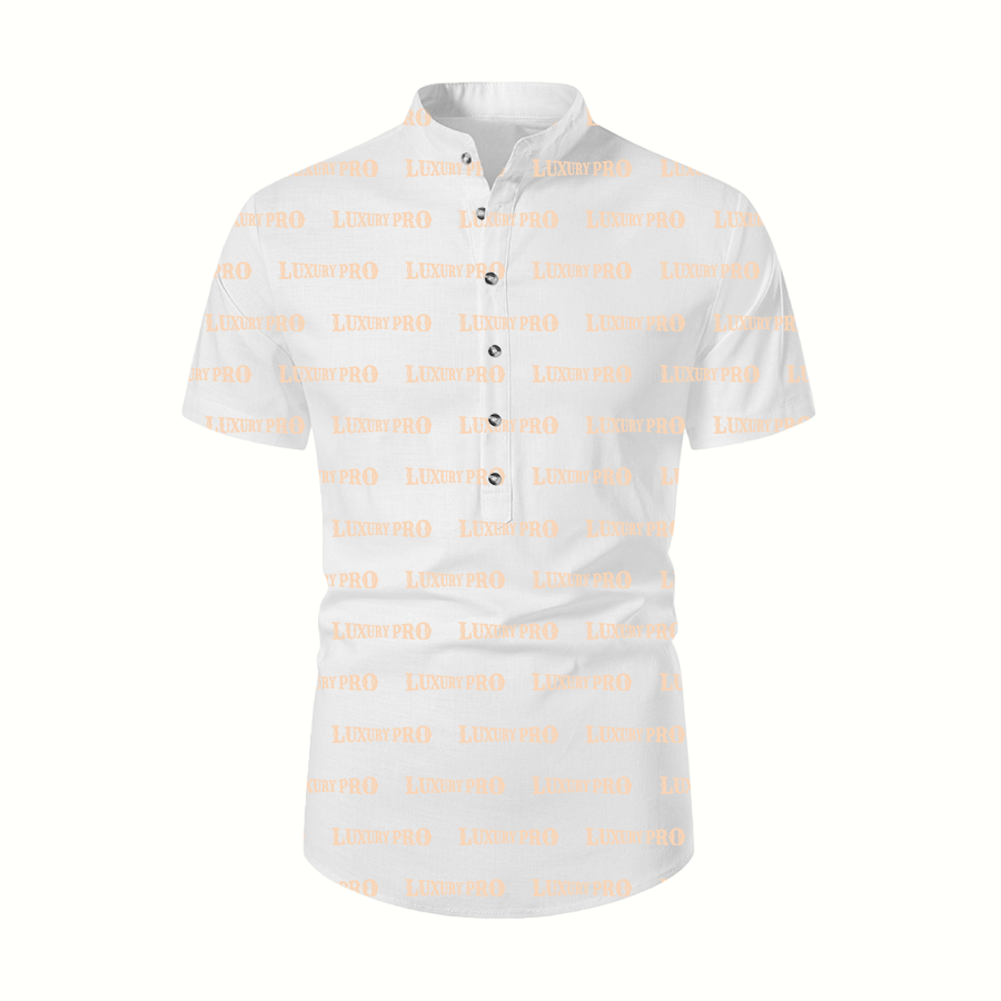 AOP Six-button polo shirt