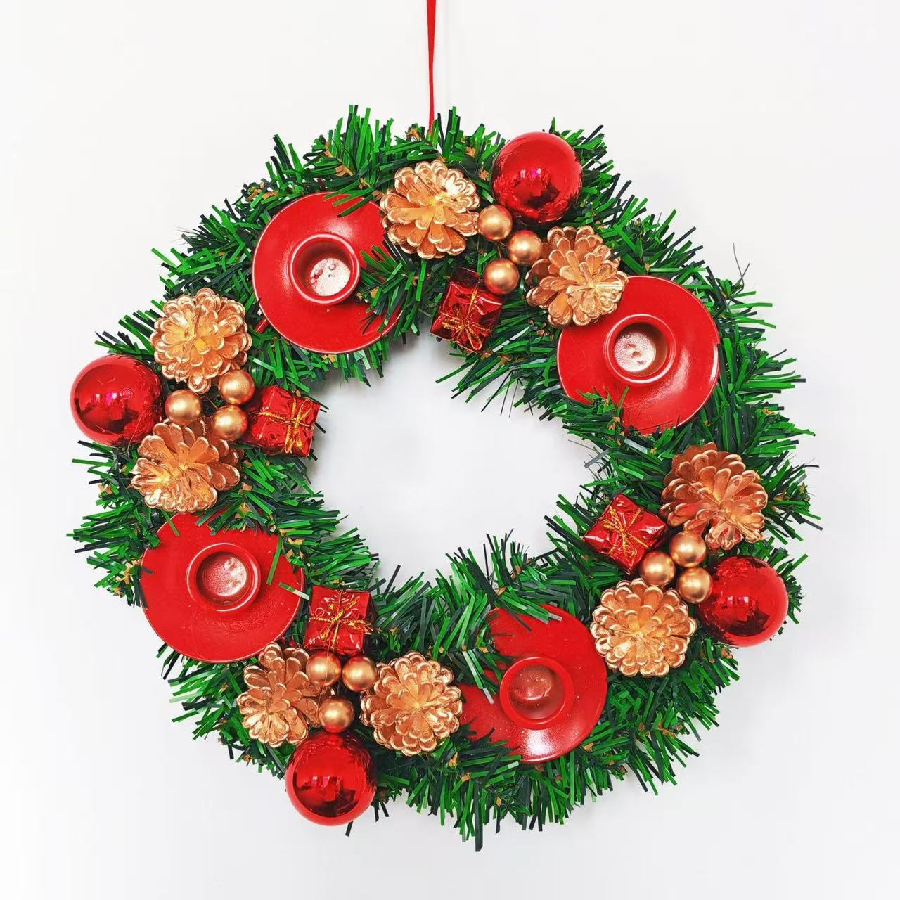 Christmas wreath made of PVC, versatile