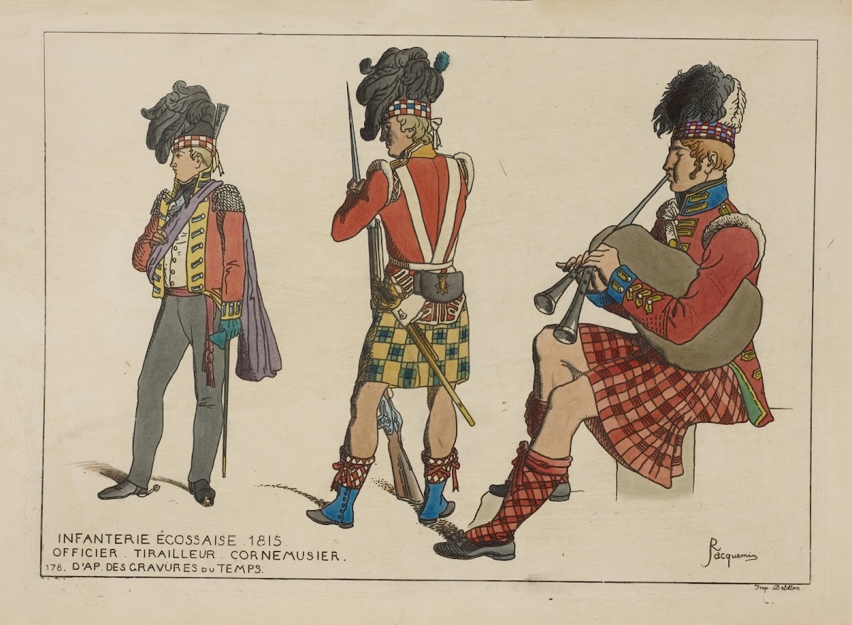 Infanterie Écossaise 1815 Officier Tirailleur Cornemusier 1869