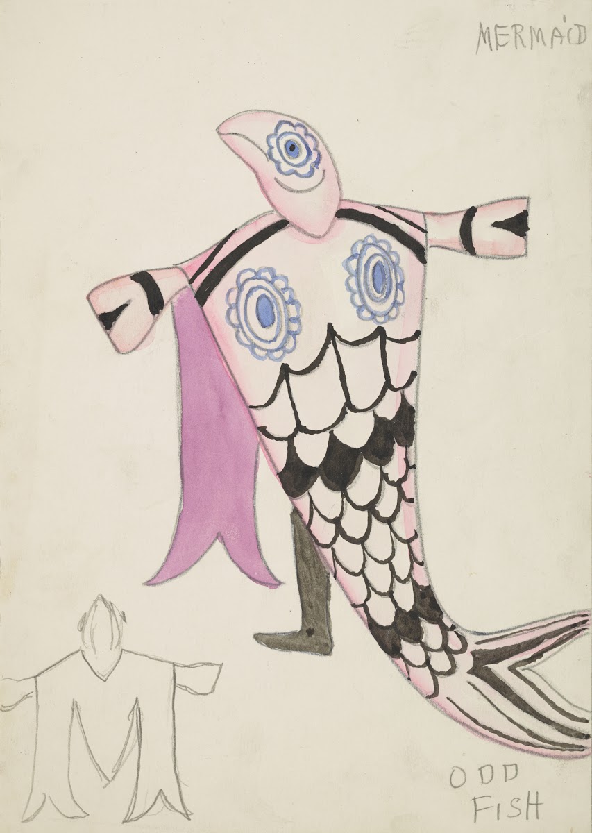 The Little Mermaid Odd Fish pink fish costume 1934 1943