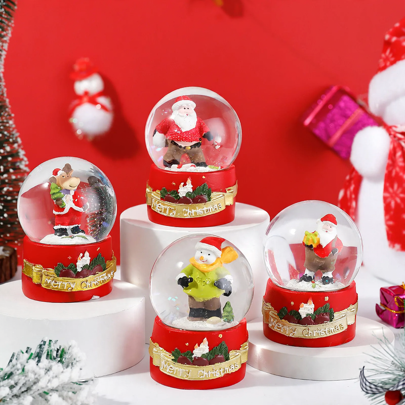 Weihnachts-Schneekugel mit Licht und Musik