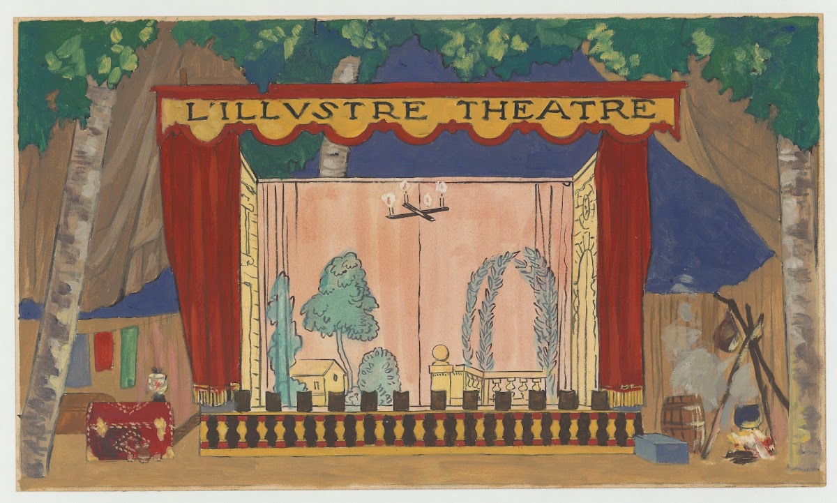 Le médecin malgré lui  maquette de décor  dispositif du théâtre sur le théâtre 1