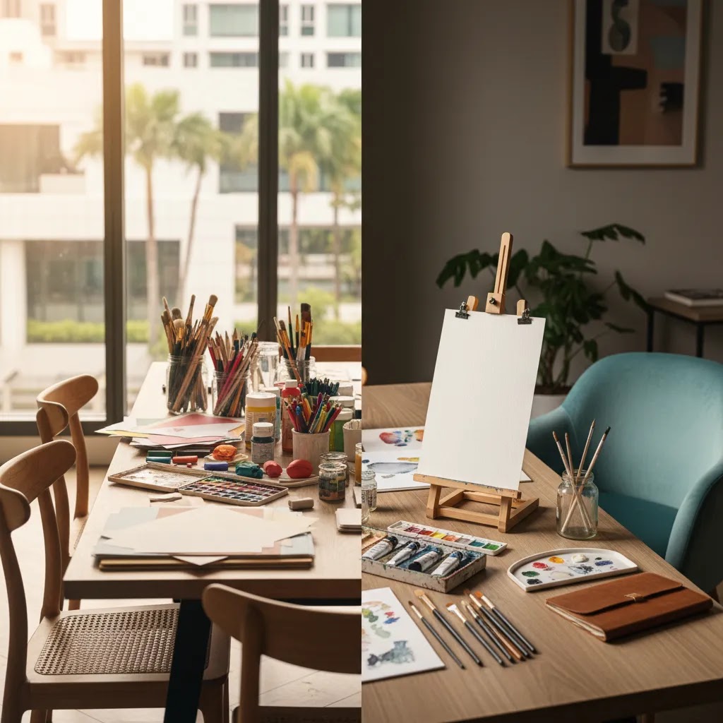 Group vs private art therapy Singapore price comparison with shared materials and premium one-on-one setup