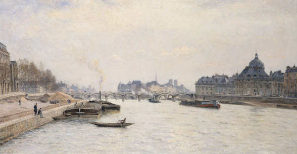 Le pont des Arts vue du pont Royal 1884