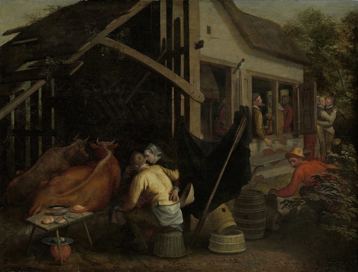Couples Making Love at a Country Inn c 1570   c 1590