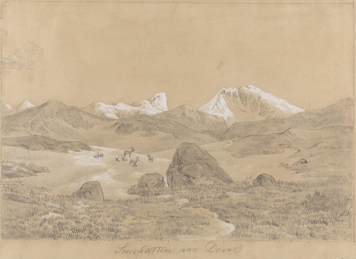 Snøhetta på Dovre Etter H Gude 1848