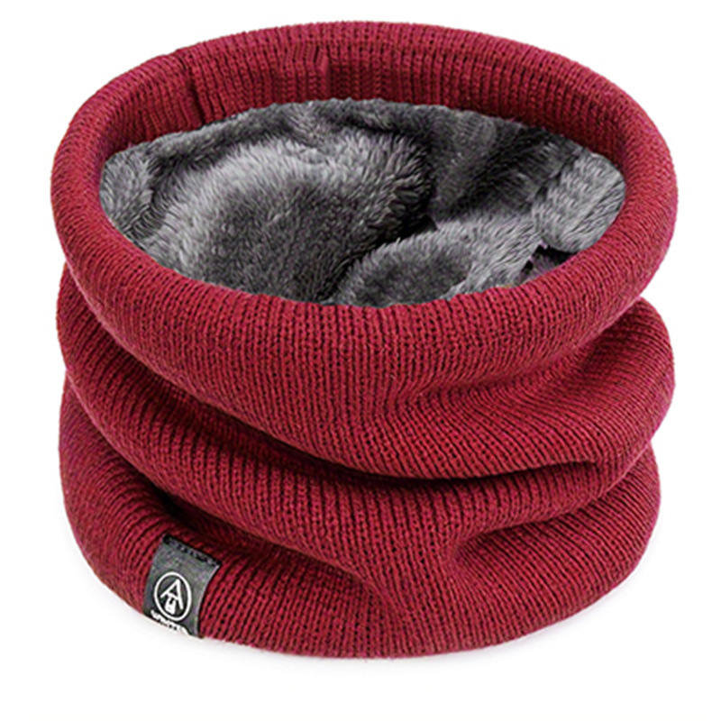Knitted tube scarf, lined