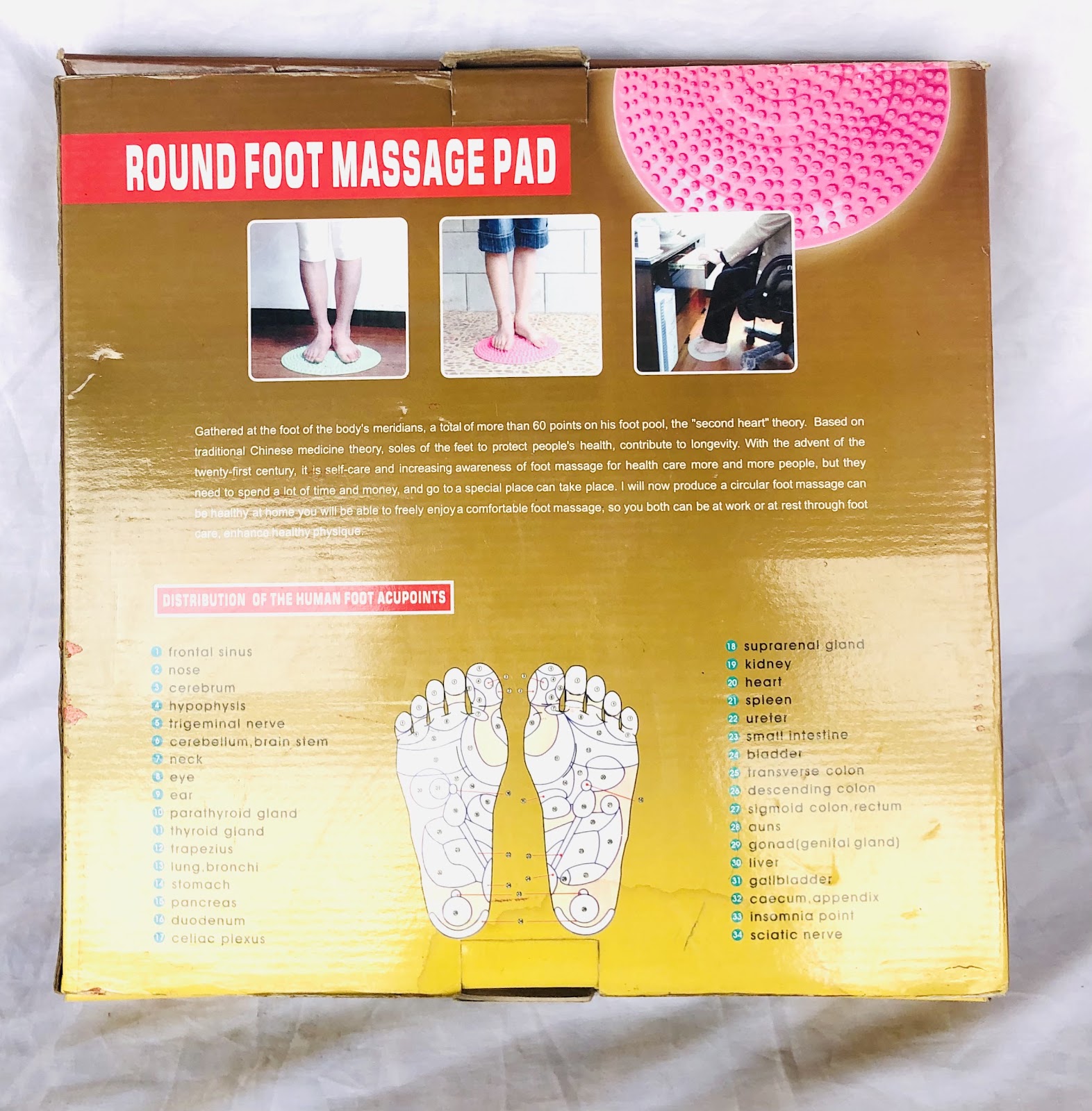 Round foot massage pad