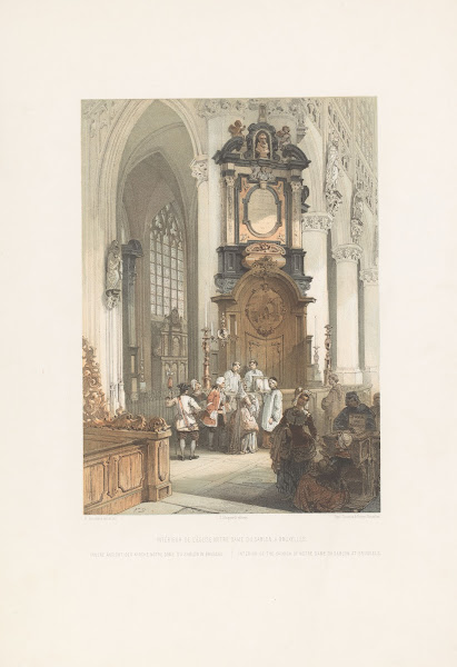 Interior of the church of Notre Dame du Sablon at Brussels 1852   1878