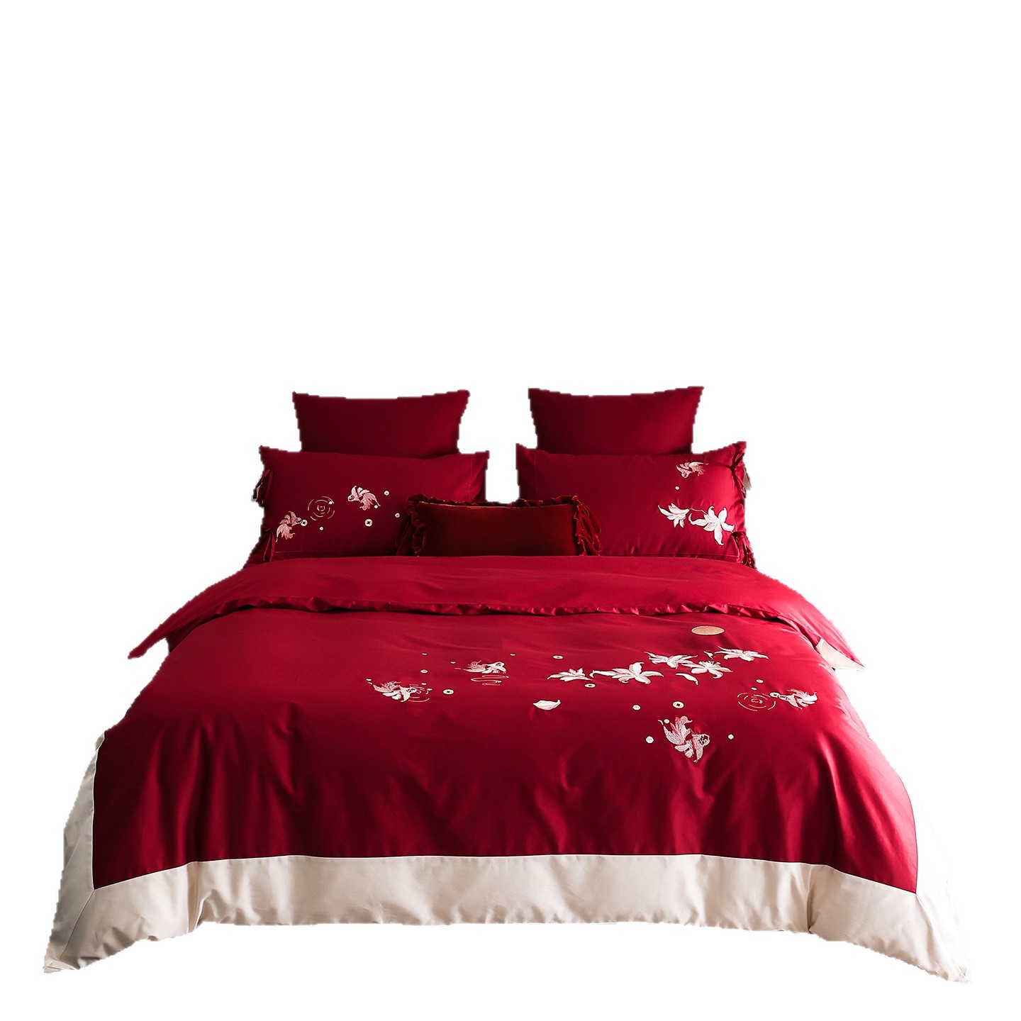 Four-piece bedding set made of long-staple cotton