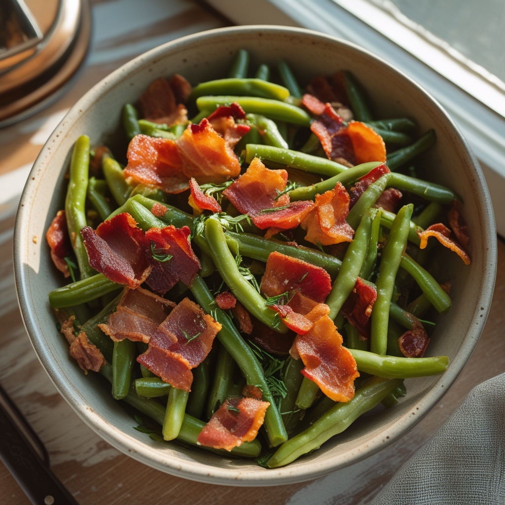 Bacon Loaded Green Bean Casserole – Easy Homemade Comfort Side Dish finished