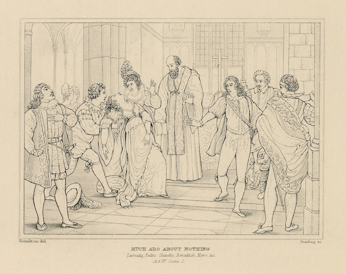 Much ado about nothing Leonato Pedro Claudio Benedick Hero c act IV scene 1 19th