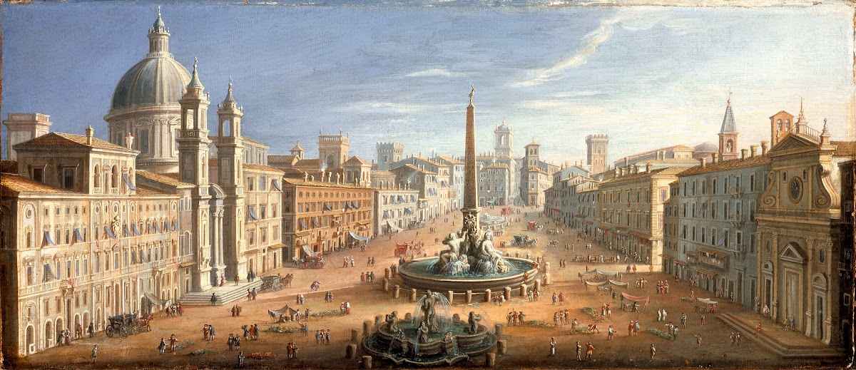 View of the Piazza Navona Rome circa 1730