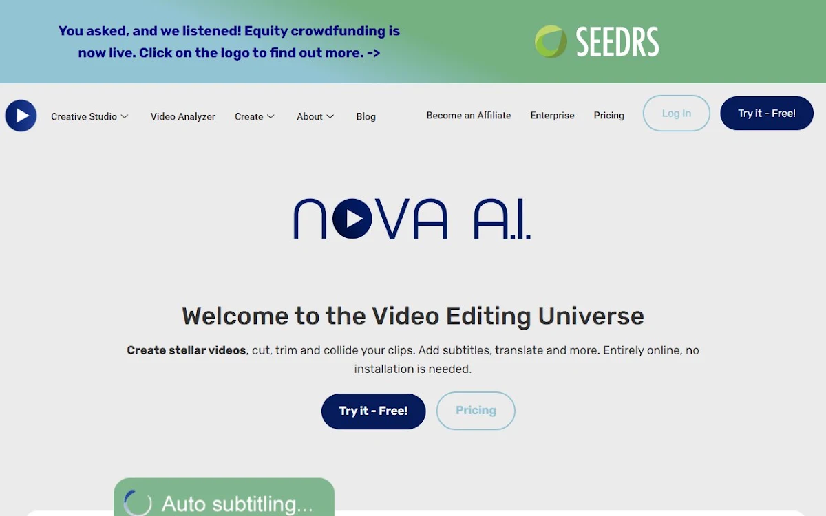 Captura de Nova A.I. Video Analysis and Search