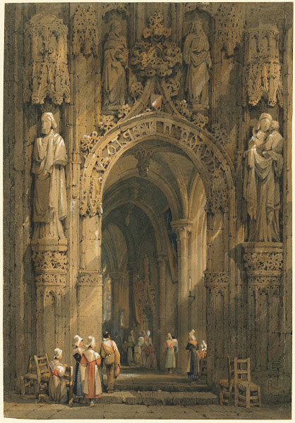 Interior of a Cathedral c 1820s