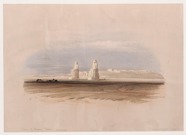 Statues of Memnon Thebes Dec 4th 1838 1846 1849