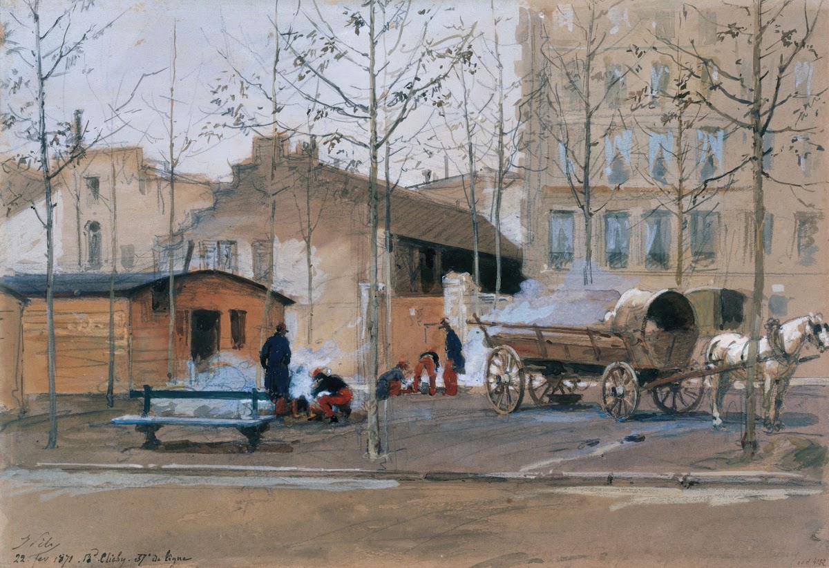 Soldats du 37e de Ligne boulevard de Clichy 1871