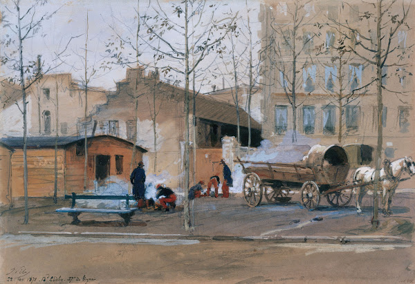 Soldats du 37e de Ligne boulevard de Clichy 1871