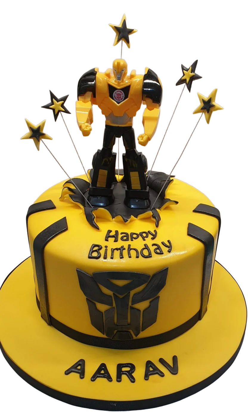 Bumble Bee Transformers Birthday Cake CB-NC381