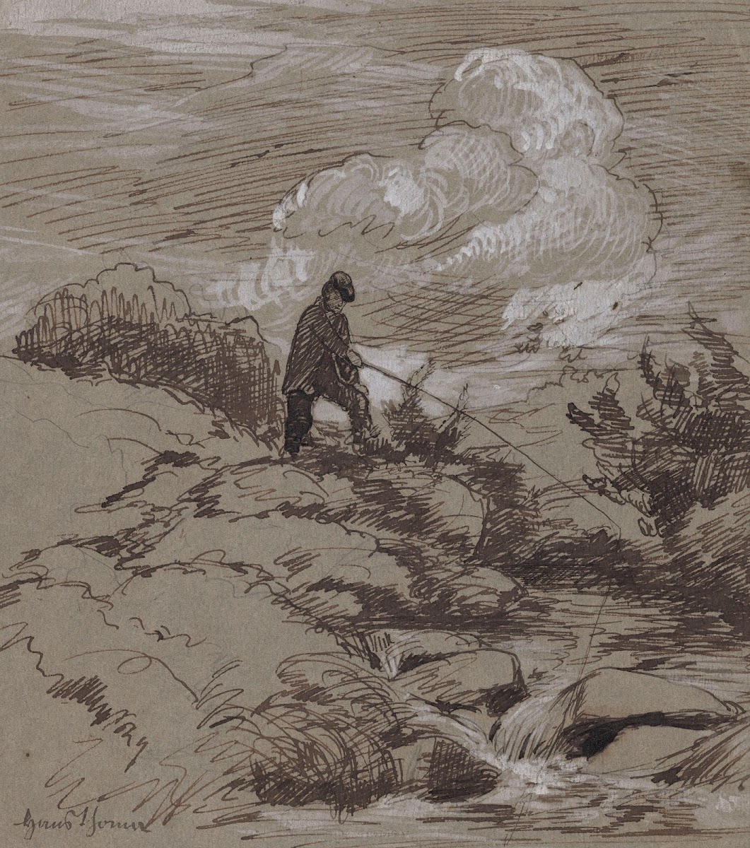 Angler by a Stream 1870   1879