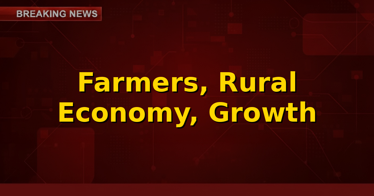 Prime Minister addressing a gathering of farmers, showcasing growth in the rural economy