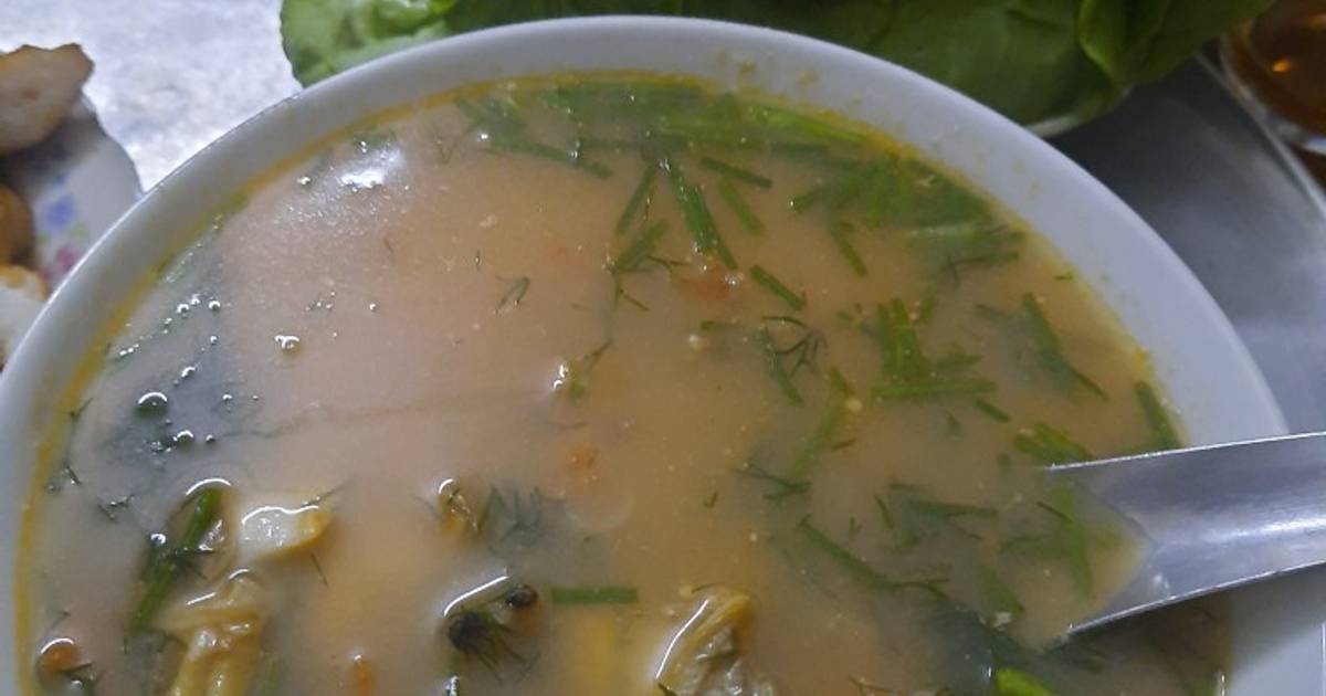 Canh ngao thì là