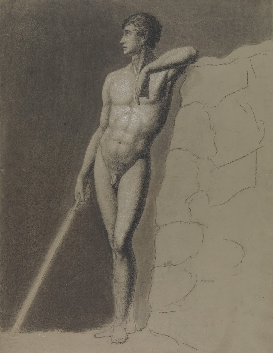 Standing male nude 19th century