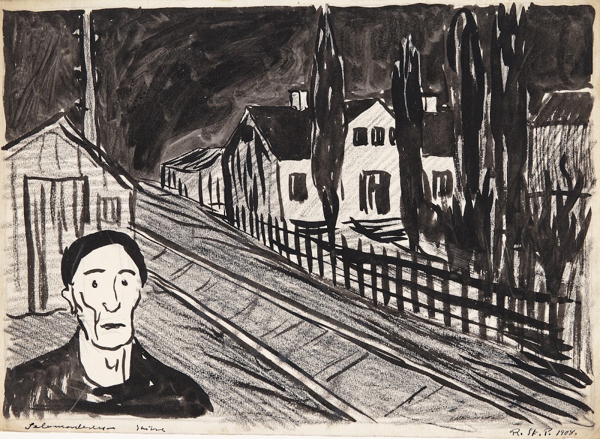 Selvmorderen Skitse 1907   1908